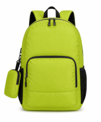 Waterproof Nylon School Backpack – Green