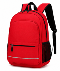 Waterproof Nylon School Backpack – Red