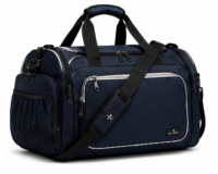 Waterproof Nylon Gym Duffel Bag with Shoe Compartment – Navy Blue