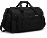 Waterproof Tactical Duffel Bag with MOLLE Webbing – Black