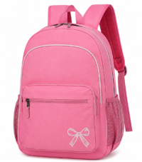 Waterproof Nylon School Backpack – Pink