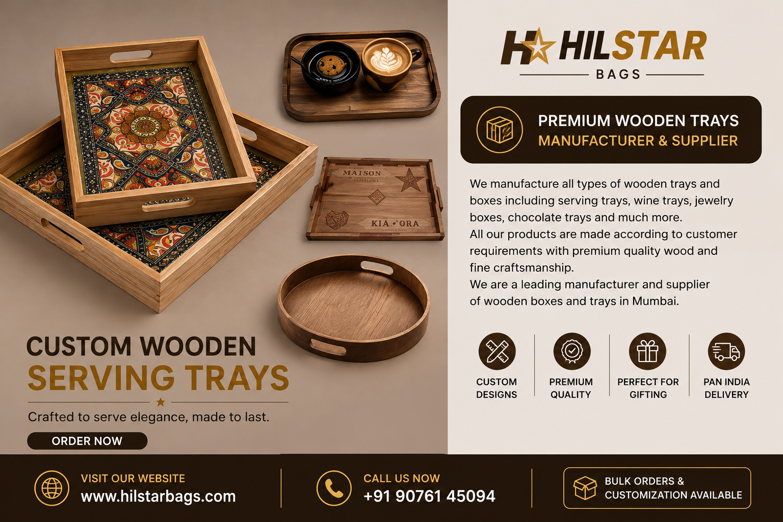 Wooden tray